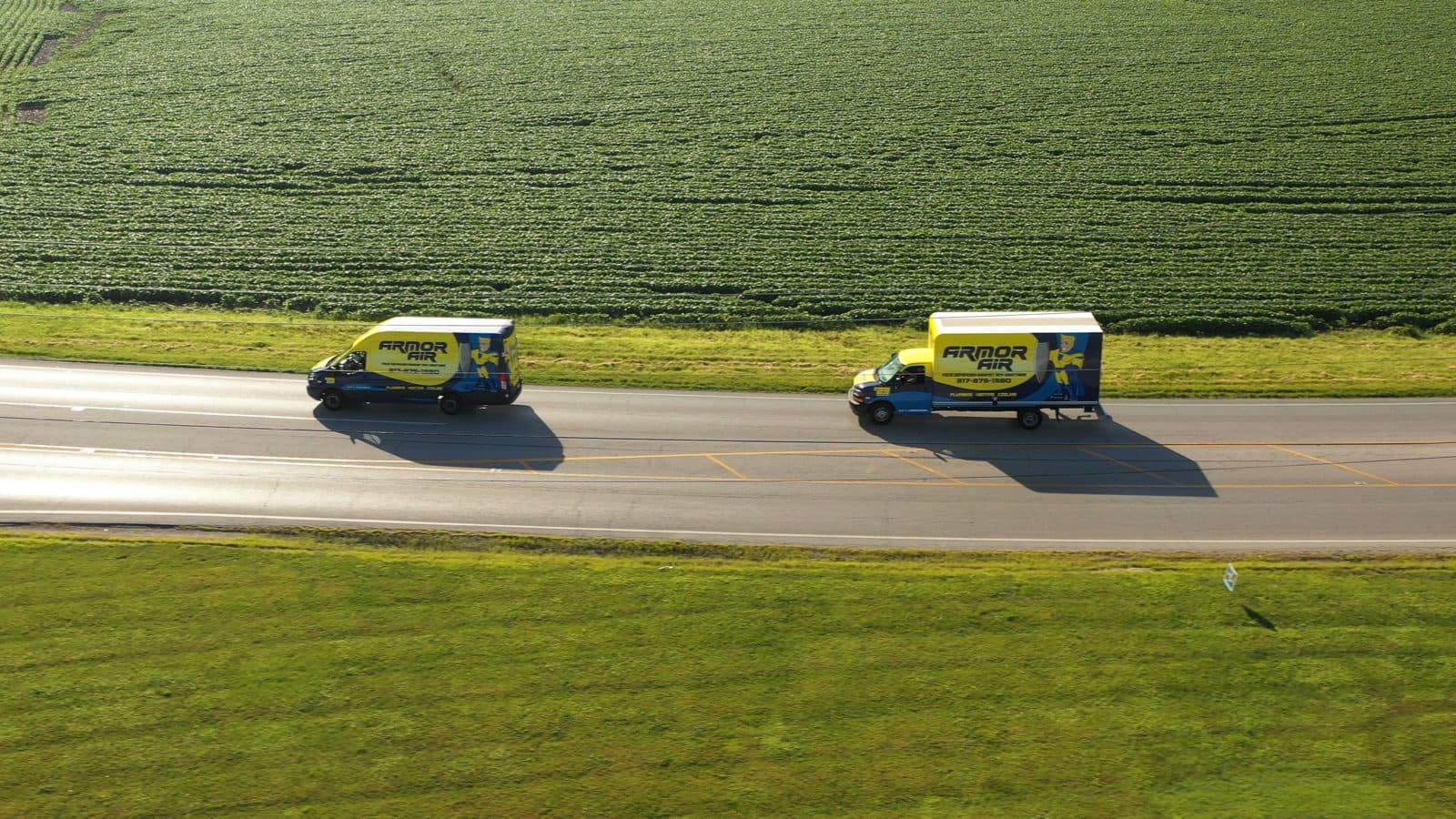 Aerial view of an Indianapolis-area home Armor Air serves